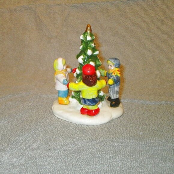 Department 56 KIDS Around The TREE Figurine SNOW VILLAGE Christmas NIB Vintage - Picture 4 of 10